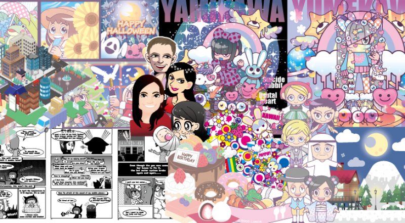 イラストレーター「コニ」のブース